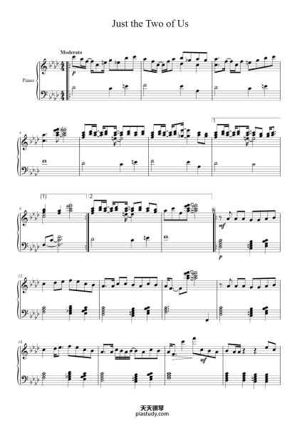 “Just the Two of Us”钢琴谱-Transcribed by Radaxx
-免费下载-天天钢琴