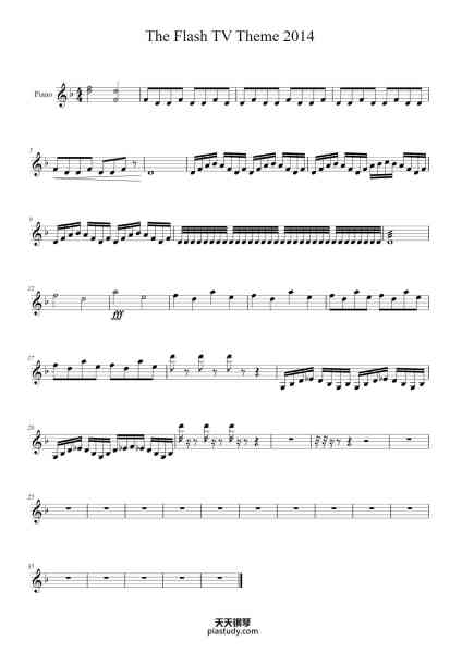 “The Flash TV Theme 2014”钢琴谱-Sarah Talmage-免费下载-天天钢琴