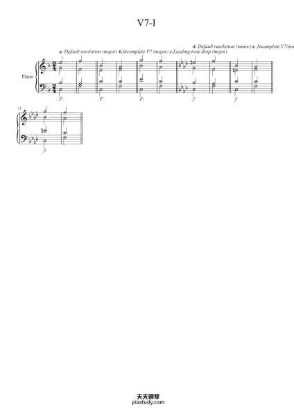 “Three possible ways to resolve V7-I”钢琴谱-openmusictheory-免费下载-天天钢琴