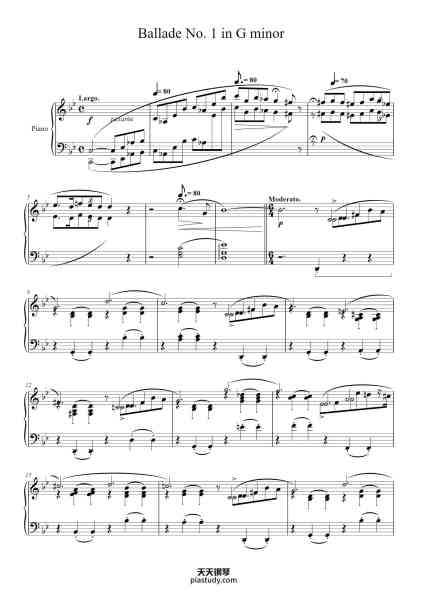 “Ballade No. 1 in G Minor, Op. 23”钢琴谱-F. F. Chopin-免费下载-天天钢琴