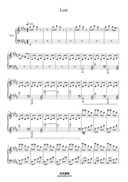 “Lost”钢琴谱-Tony Ann-免费下载-天天钢琴