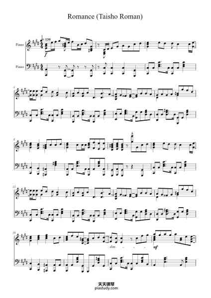“Romance (Taisho Roman)”钢琴谱-Xedred-免费下载-天天钢琴