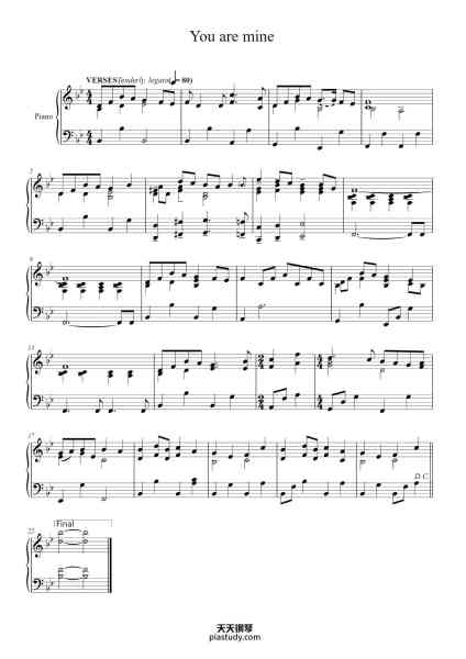 “You are mine”钢琴谱-David Haas-免费下载-天天钢琴