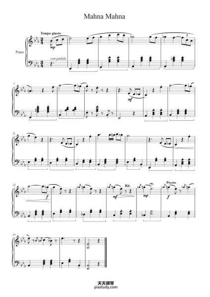 “Mahna Mahna”钢琴谱-Me-免费下载-天天钢琴