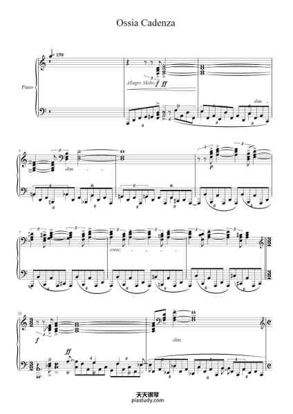 “Ossia Cadenza”钢琴谱-Trans./Arr. Devin Connolly-免费下载-天天钢琴