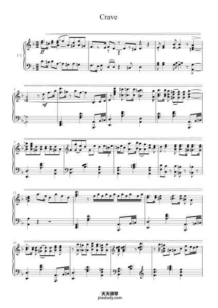 “Crave”钢琴谱-Jelly Roll Morton-免费下载-天天钢琴