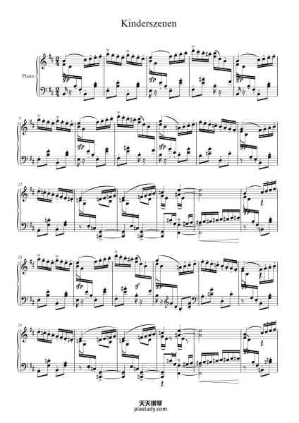“Blind Man's Bluff - Kinderszenen”钢琴谱-Robert Schumann-免费下载-天天钢琴