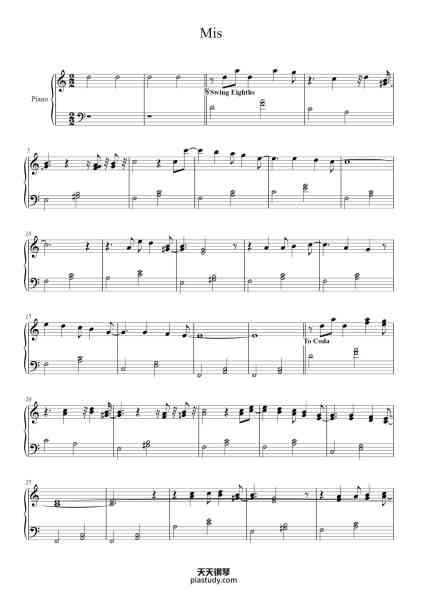 “Mis - Alex G (Alexander Giannascoli)”钢琴谱-Alex G (Alexander Giannascoli)-免费下载-天天钢琴