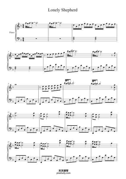 “Lonely Shepherd”钢琴谱-james last-免费下载-天天钢琴
