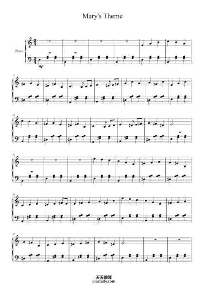 “Mary's Theme/Puppet (Ib) (Simplified Version)”钢琴谱-LittleLeoPianist-免费下载-天天钢琴