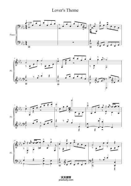“Lover's Theme”钢琴谱-Herve Roy-免费下载-天天钢琴