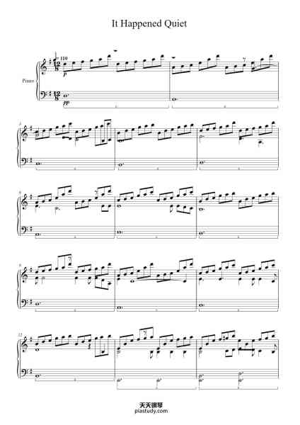 “It Happened Quiet”钢琴谱-Aurora Aksnes-免费下载-天天钢琴