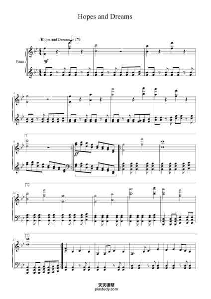 “Hopes and Dreams / Save the World”钢琴谱-Toby Fox arr. ( ͡° ͜ʖ ͡°)-免费下载-天天钢琴