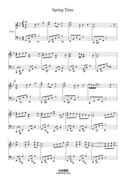 “Spring Time”钢琴谱-Yukie Nishimura-免费下载-天天钢琴