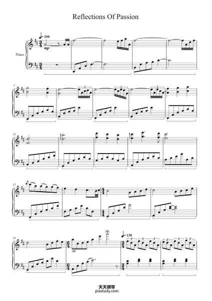 “Reflections Of Passion”钢琴谱-Composer:Yanni
arrange:ahmad tamjidi-免费下载-天天钢琴