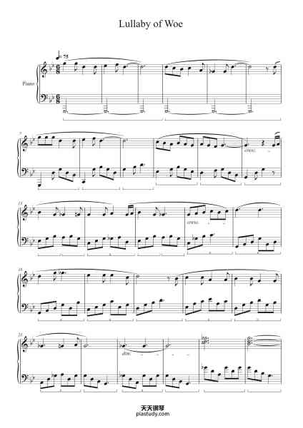 “Lullaby of Woe”钢琴谱-Lamsharp-免费下载-天天钢琴