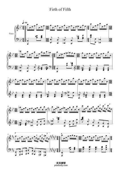 “Firth of Fifth”钢琴谱-Genesis (1973)-免费下载-天天钢琴