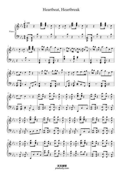 “Heartbeat, Heartbreak”钢琴谱-Composed by Shoji Meguro
Arr. by Mikkel "MAD" Davis
-免费下载-天天钢琴