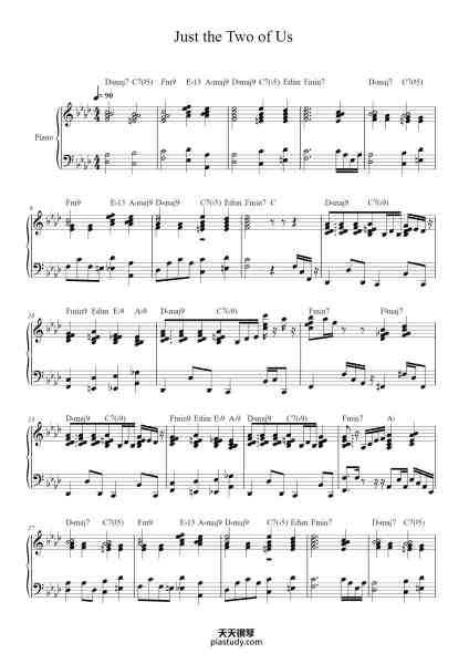 “Just the Two of Us”钢琴谱-bill withers-免费下载-天天钢琴
