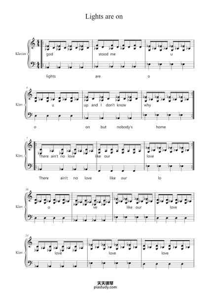“Lights are on – Tom Rosenthal”钢琴谱-Jakob Zeise-免费下载-天天钢琴