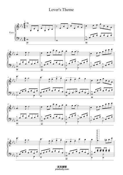 “Lover's Theme”钢琴谱-Herve Roy-免费下载-天天钢琴