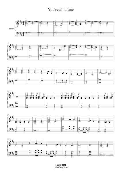 “You're all alone”钢琴谱-John Swihart
-免费下载-天天钢琴