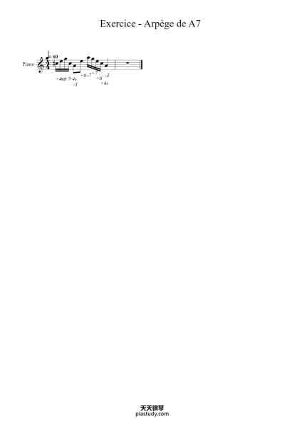 “Exemple - Exercice - Arpège de A7 - Harmonica chromatique”钢琴谱-Paul Lassey-免费下载-天天钢琴