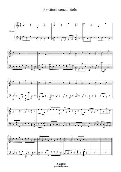 “Partitura senza titolo”钢琴谱-Compositore / arrangiatore-免费下载-天天钢琴