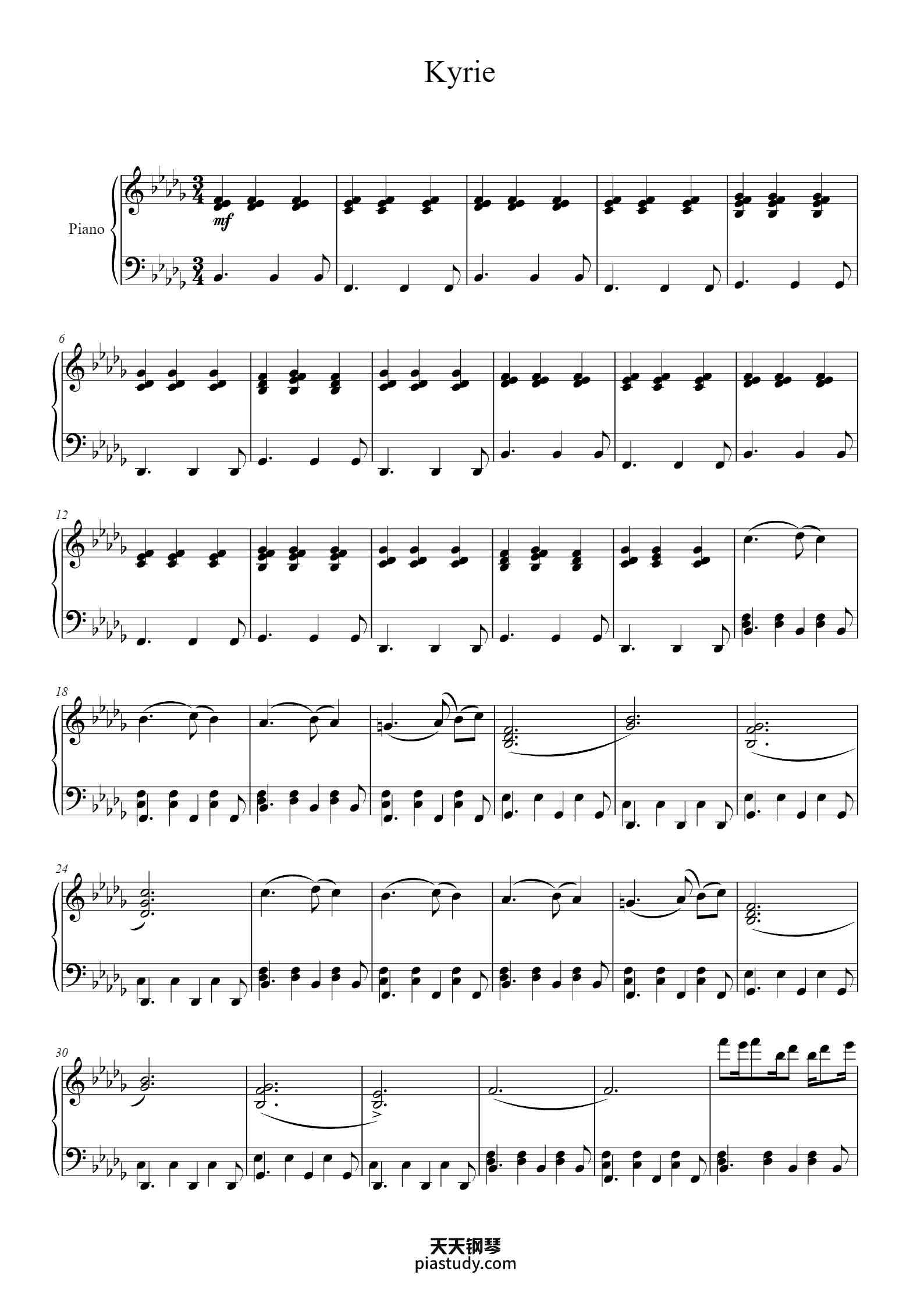 Kyrie (Deepwoken OST) – Naktigonis钢琴谱 - Naktigonis - free piano sheet ...