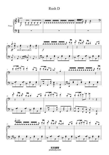 “Rush D”钢琴谱-Sheet Music Boss-免费下载-天天钢琴