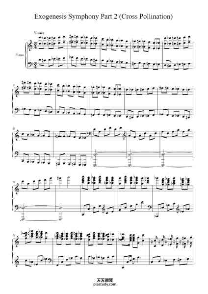“Exogenesis Symphony Part 2 (Cross Pollination)”钢琴谱-Muse-免费下载-天天钢琴
