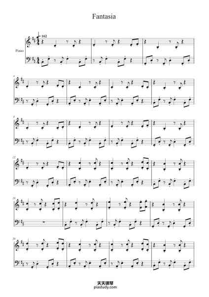 “Fantasia”钢琴谱--免费下载-天天钢琴