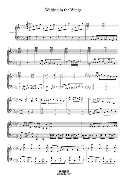 “Waiting in the Wings”钢琴谱-arr. Barbuzza-免费下载-天天钢琴