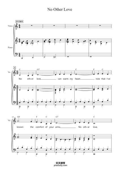 “No Other Love”钢琴谱-Chopin-免费下载-天天钢琴