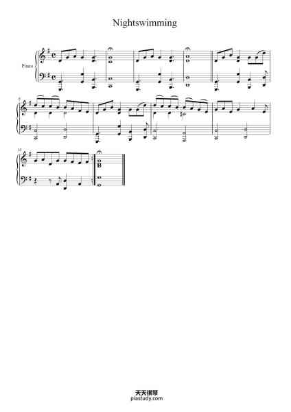 “Nightswimming”钢琴谱-R.E.M.-免费下载-天天钢琴