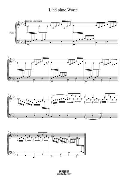 “Lied ohne Worte”钢琴谱-Carl Schwab-免费下载-天天钢琴