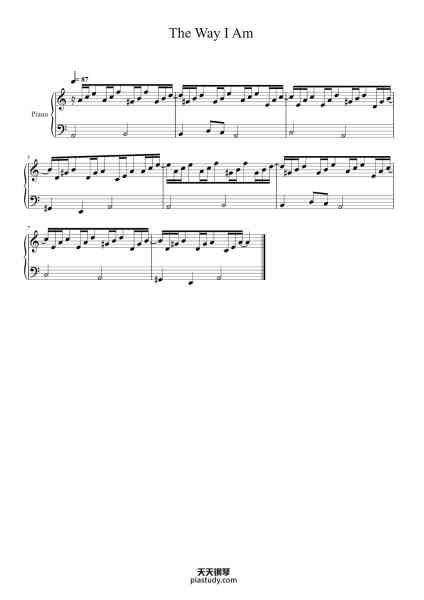 “The Way I Am”钢琴谱-Arranged by Eneas Rotterdam-免费下载-天天钢琴
