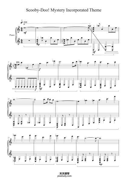 “Scooby-Doo! Mystery Incorporated Theme”钢琴谱-Composed: Robert J. Kral 
Arranged: #That Guy-免费下载-天天钢琴