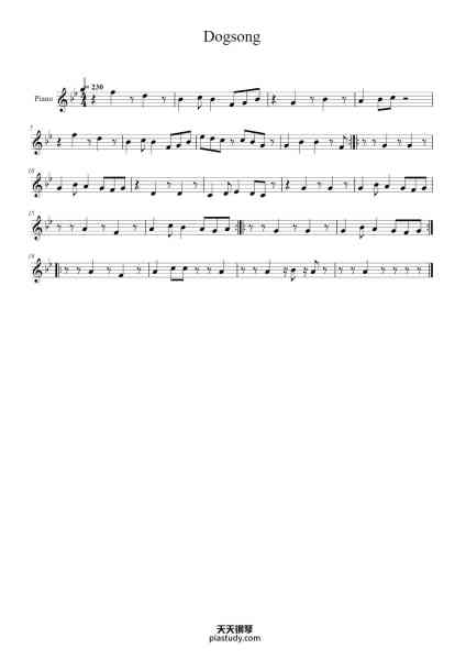 “Dogsong”钢琴谱-Suyes-免费下载-天天钢琴