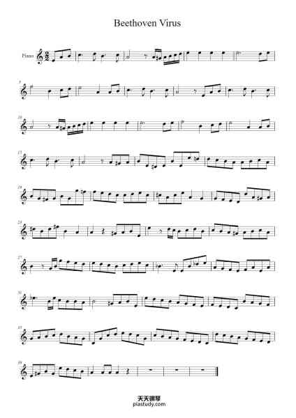 “Beethoven Virus”钢琴谱-BanYa-免费下载-天天钢琴