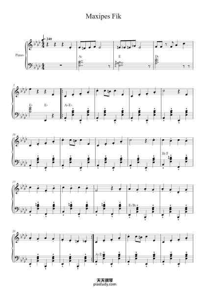 “Maxipes Fík”钢琴谱-Petr Skoumal-免费下载-天天钢琴