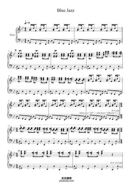 “Blue Jazz”钢琴谱-Jouni Satopää-免费下载-天天钢琴