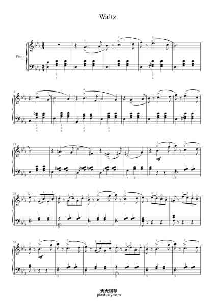 “Children's Album, Op. 39: No. 8, Waltz”钢琴谱-П.И. Чайковский-免费下载-天天钢琴