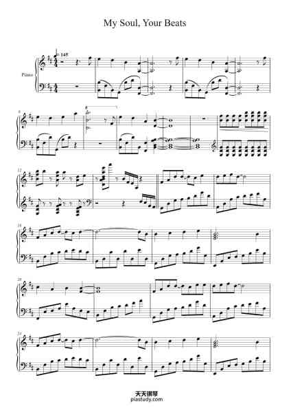 “My Soul, Your Beats”钢琴谱-Arranged and Transposed by BakaDuck-免费下载-天天钢琴