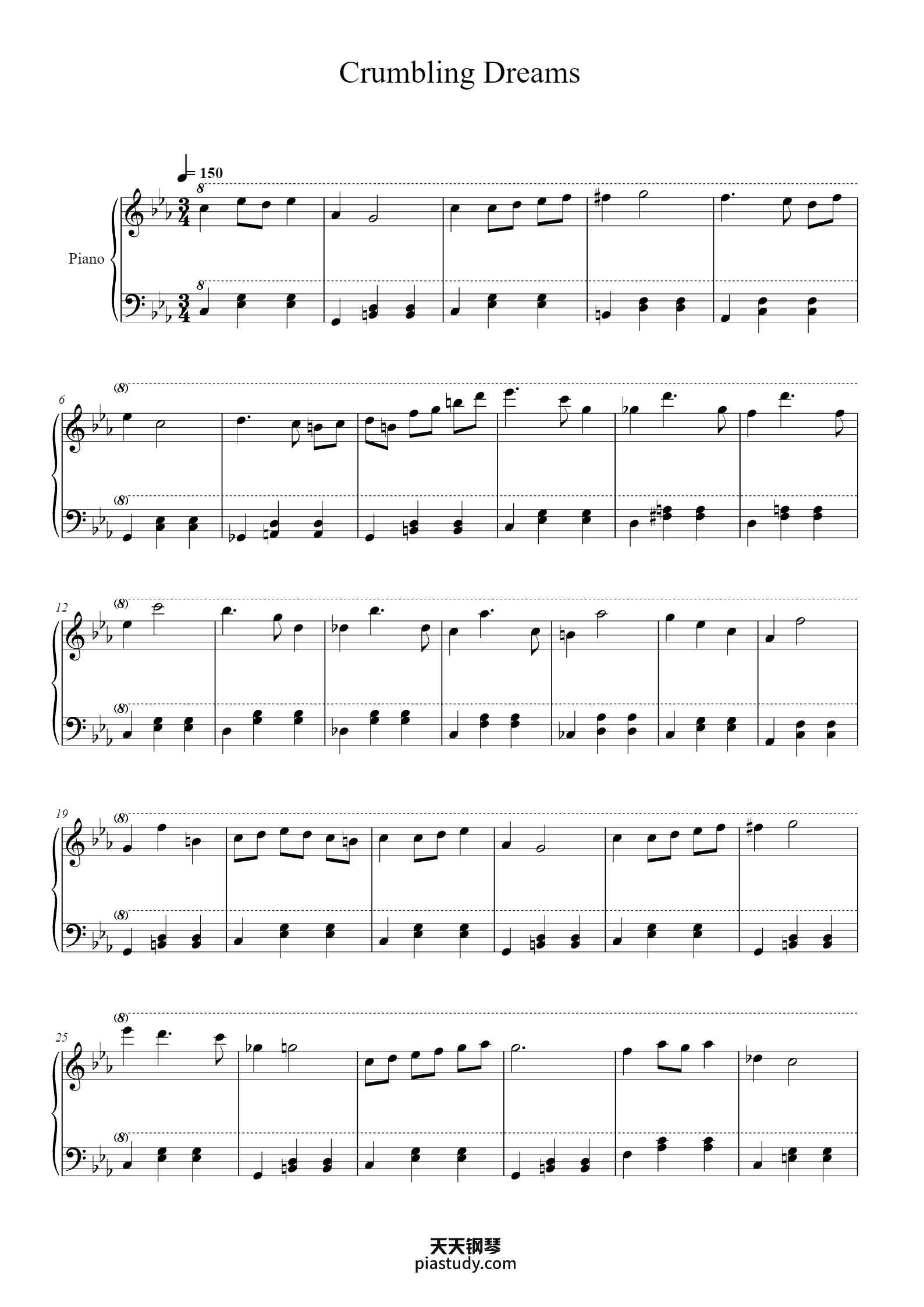 'Crumbling Dreams (Ballora's Music Box)' - Piano Sheet Music By Leon ...