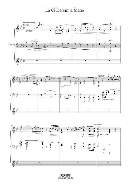 “La Ci Darem la Mano, Variations in B-Flat Major, Op. 2”钢琴谱-F.Chopin-免费下载-天天钢琴
