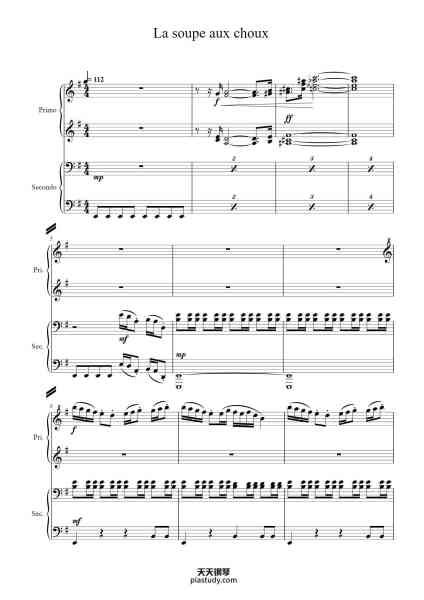 “La soupe aux choux - Title Theme”钢琴谱-Comp.: Raymond Lefèvre Arr.: Vincent Schönbach-免费下载-天天钢琴