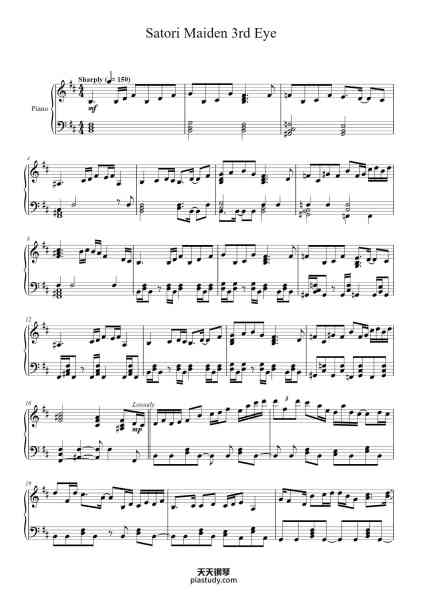 “Satori Maiden 3rd Eye”钢琴谱-Arranged by: Ronan Ferns-免费下载-天天钢琴