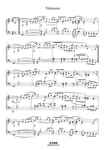“Träumerei, Op. 15, No. 7”钢琴谱-Robert Schumann-免费下载-天天钢琴