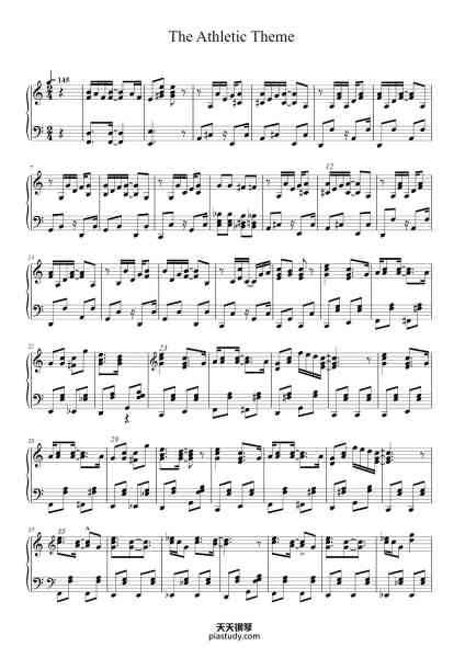 “Super Mario World The Athletic Theme”钢琴谱-Arr. by LegendrySorcerer-免费下载-天天钢琴